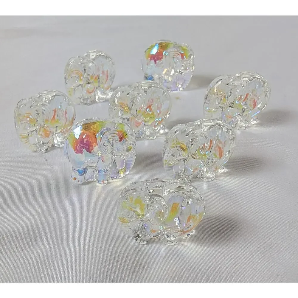 RARE Vintage Swarovski Elephant Pendant 30mm Crystal Vitrail